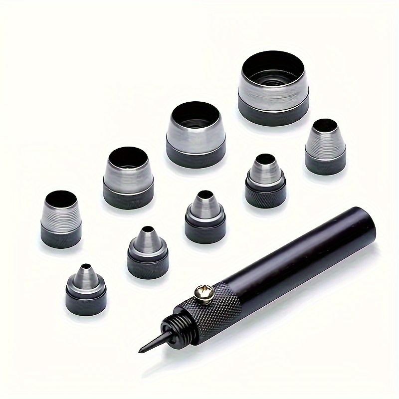 Leatherwork Craft - 10Pcs Hollow Punch Set Heavy‑Duty Leather