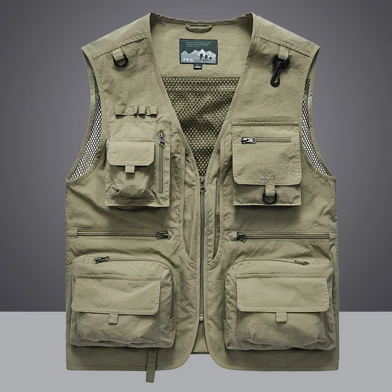 Multipocket Quick Dry Mesh Fis - Leather Work Vest ulasan dan harga
