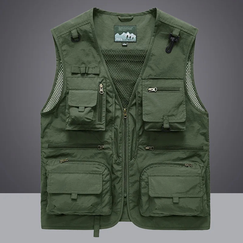 Multipocket Quick Dry Mesh Fis - Leather Work Vest ulasan dan harga
