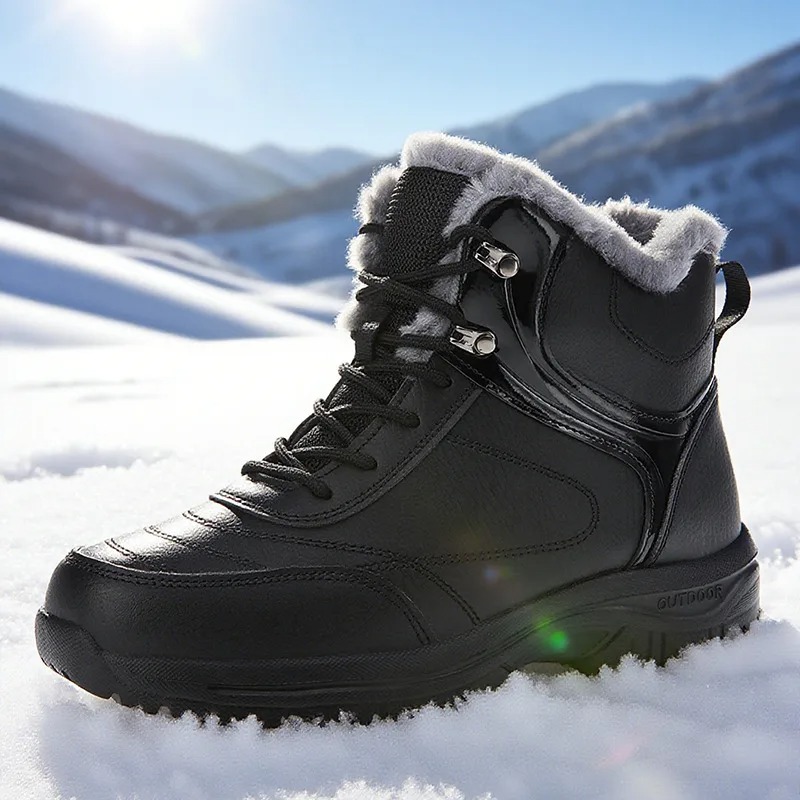 Men's Shoes New Winter Snow Bo - Leather Work For Kids ulasan dan harga