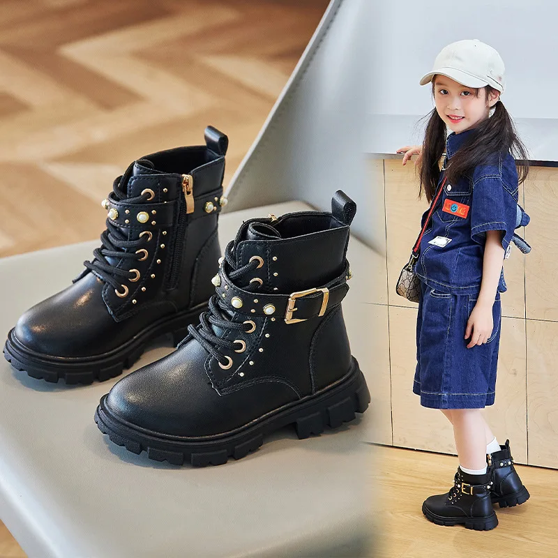 Autumn Winter Girls Fleece-lin - Leather Work For Kids ulasan dan harga