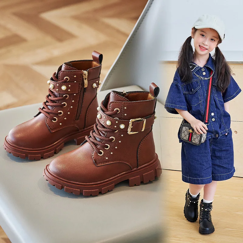 Autumn Winter Girls Fleece-lin - Leather Work For Kids ulasan dan harga