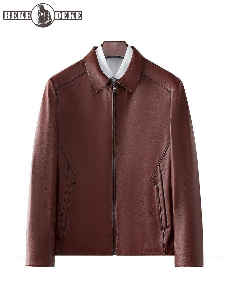 Mens Business Casual Work Cowh - Leather Work Jacket Mens ulasan dan harga