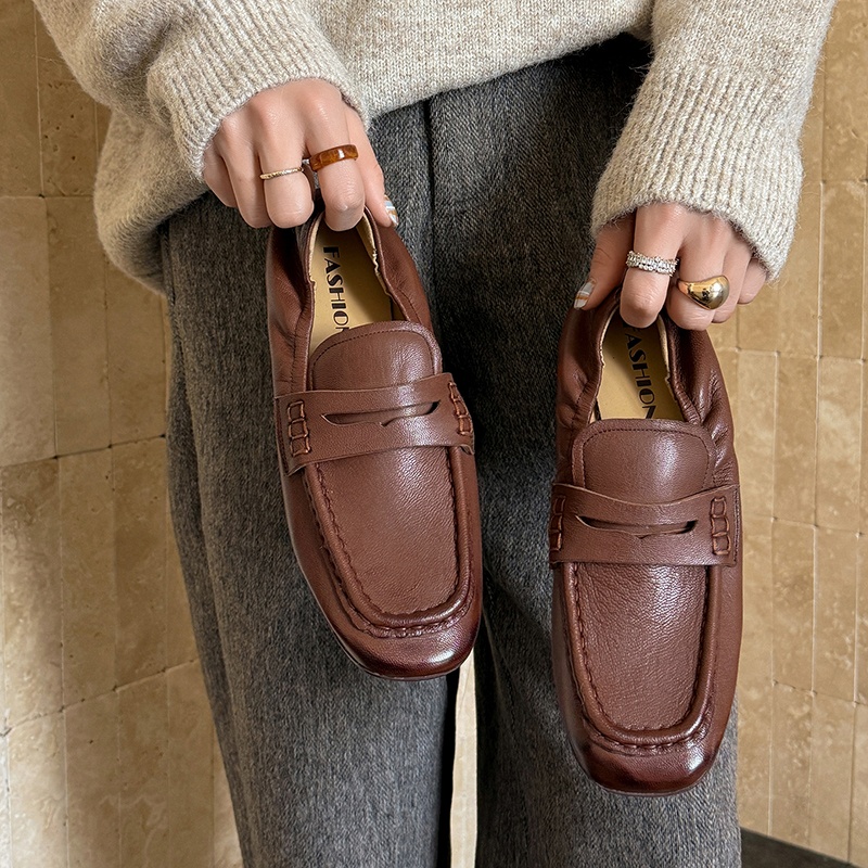 Womens Flats Spring Autumn Mul - Leather Work For Kids ulasan dan harga