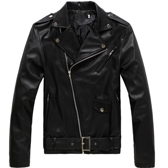 Pu Coats Men Faux Leather Jack - Leather Work Jacket Mens ulasan dan harga