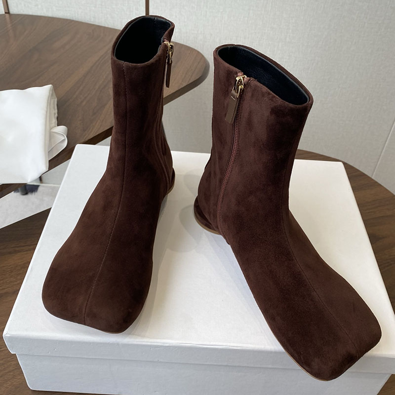 Chelsea Boots Women Suede Flat - Leather Work For Kids ulasan dan harga