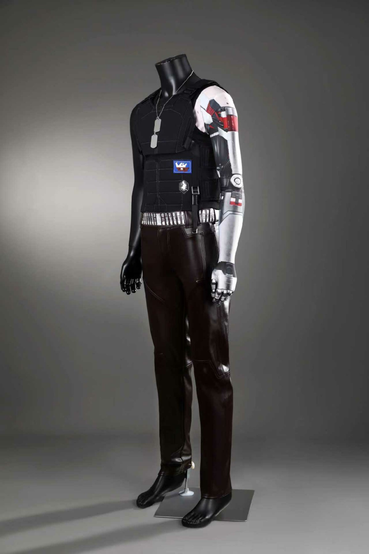 Johnny silverhand Cosplay Cost - Leather Work Vest ulasan dan harga