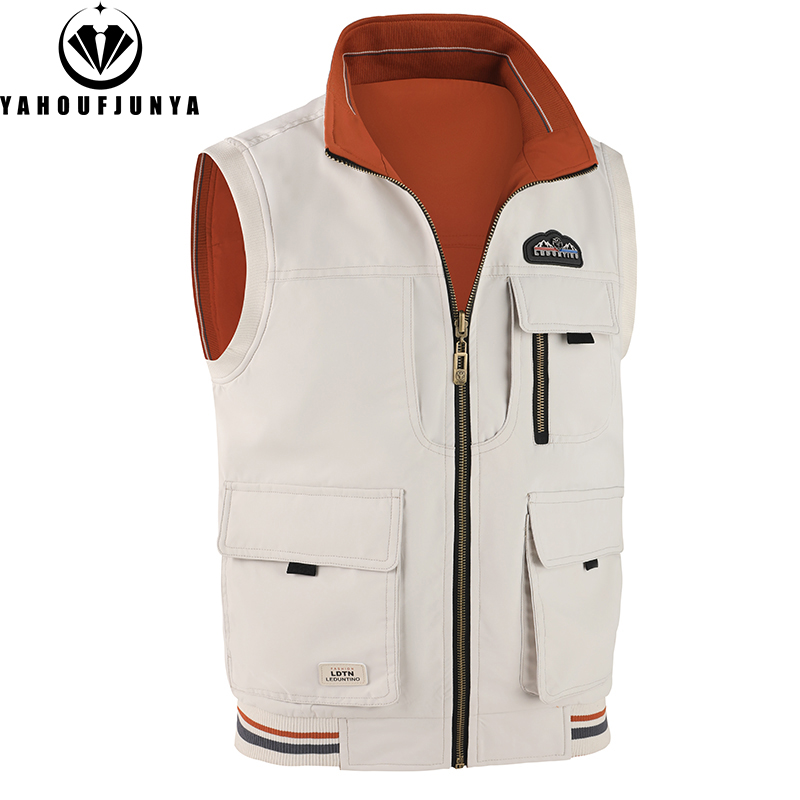 2026 Spring Summer Men Thin To - Leather Work Vest ulasan dan harga