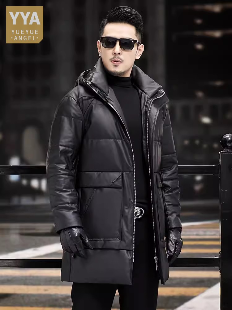 Winter Mens Thick Warm White G - Leather Work Jacket Mens ulasan dan harga