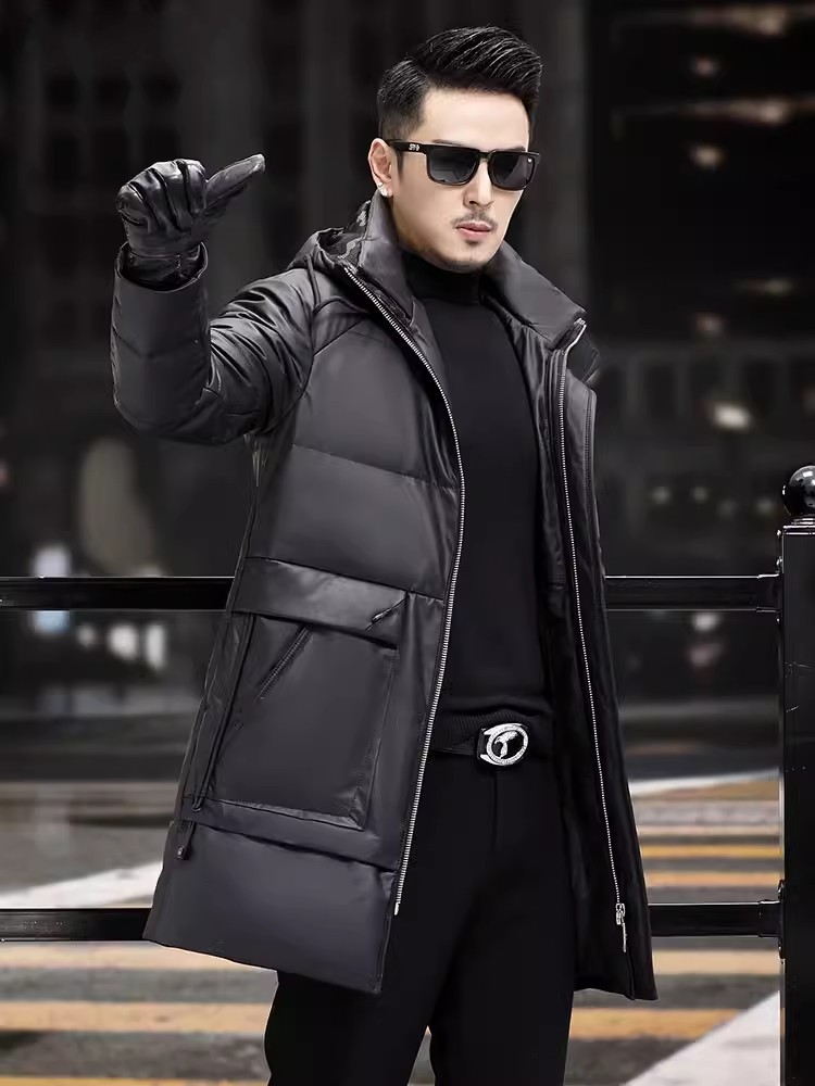 Winter Mens Thick Warm White G - Leather Work Jacket Mens ulasan dan harga