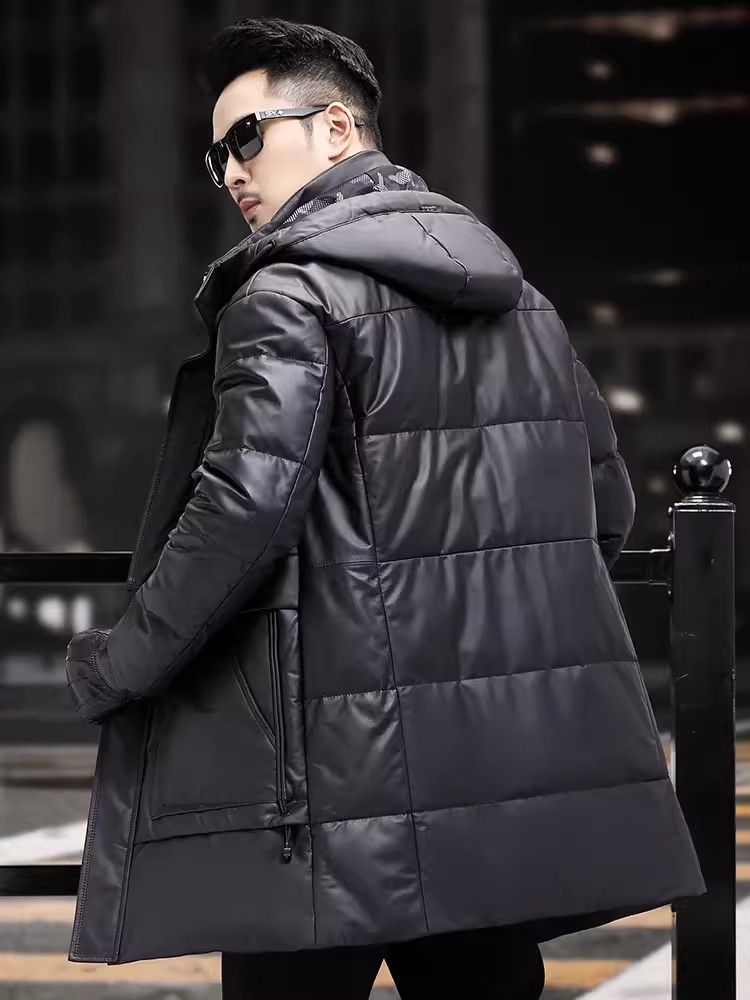 Winter Mens Thick Warm White G - Leather Work Jacket Mens ulasan dan harga