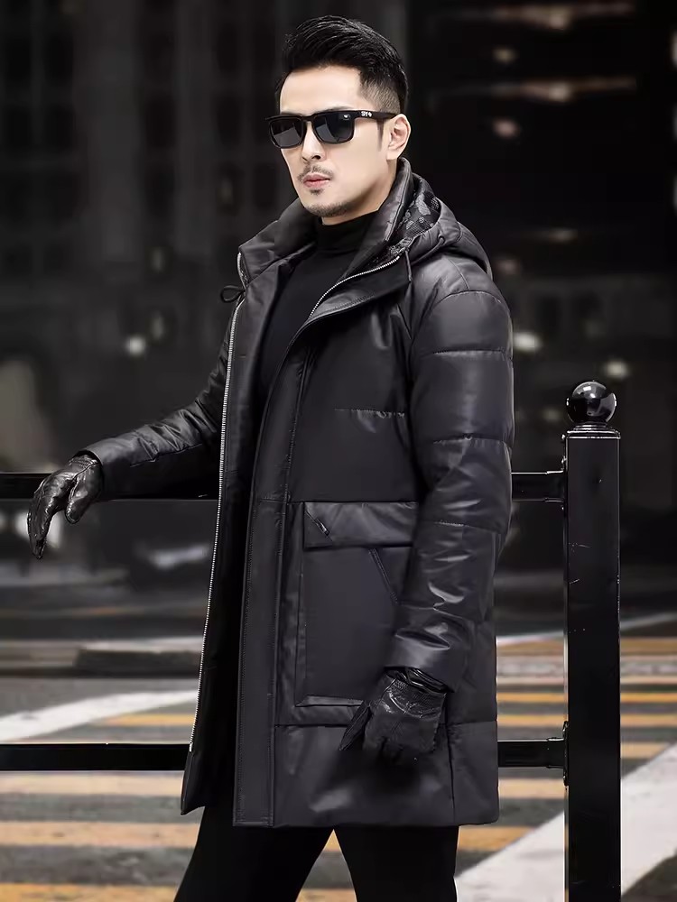 Winter Mens Thick Warm White G - Leather Work Jacket Mens ulasan dan harga