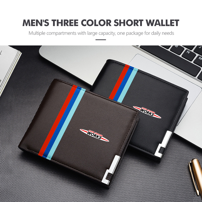 Car Men Short Wallet Multifunc - Leather Work For Car ulasan dan harga