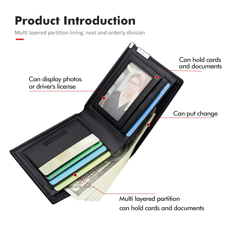 Car Men Short Wallet Multifunc - Leather Work For Car ulasan dan harga