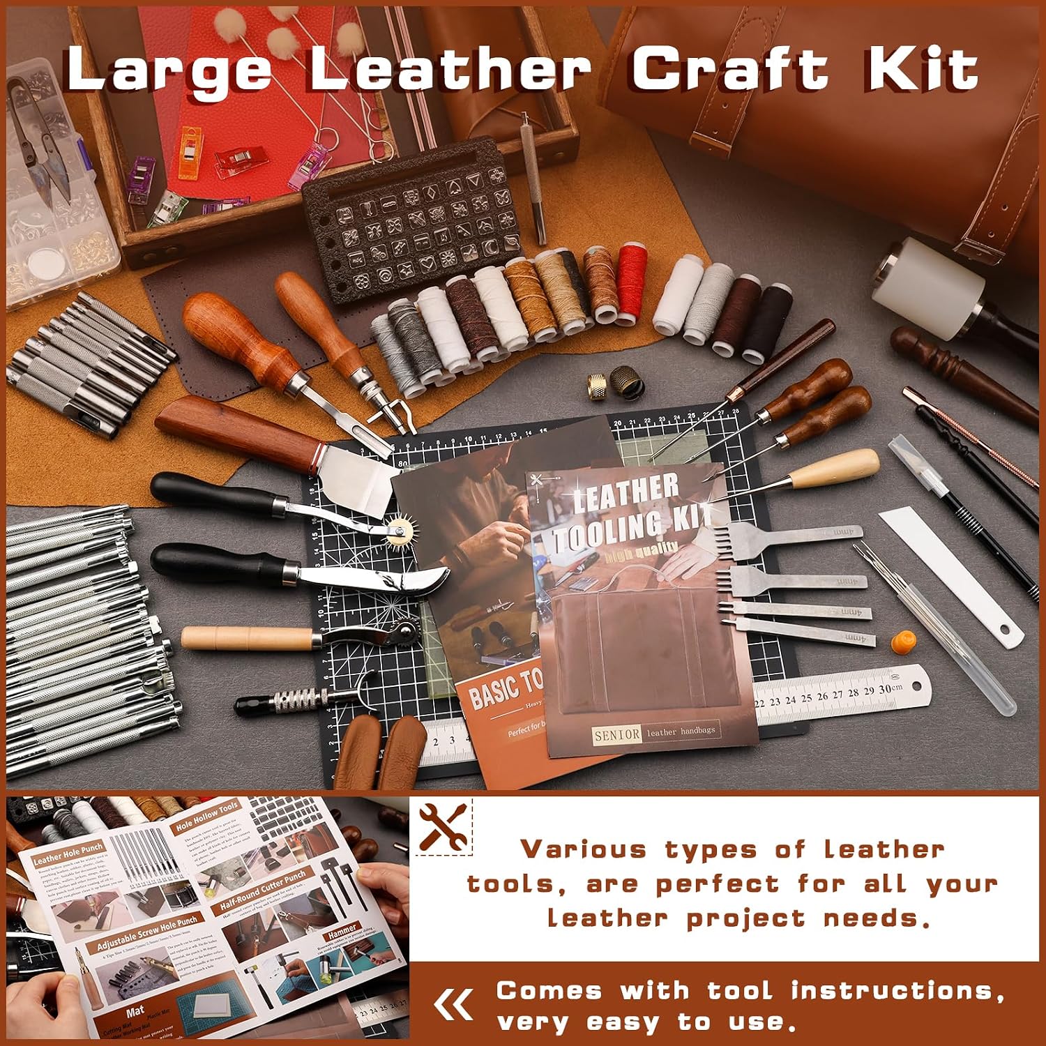 Leather Tooling Kit Leather Cr - Leatherwork Craft ulasan dan harga