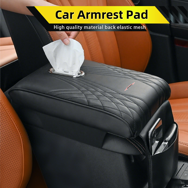 Car Armrest Box Pad Leather Ce - Leather Work For Car ulasan dan harga