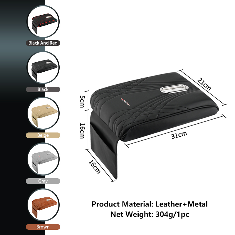 Car Armrest Box Pad Leather Ce - Leather Work For Car ulasan dan harga
