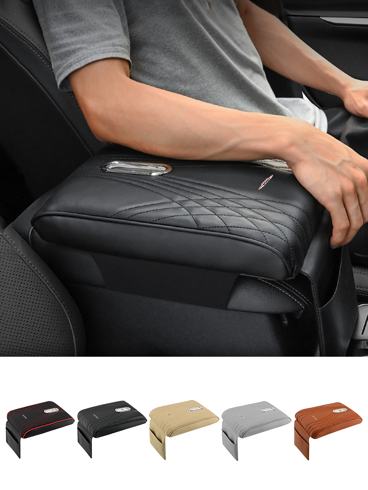 Car Armrest Box Pad Leather Ce - Leather Work For Car ulasan dan harga
