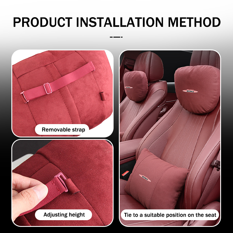 Car Headrest Waist Pillow Neck - Leather Work For Car ulasan dan harga