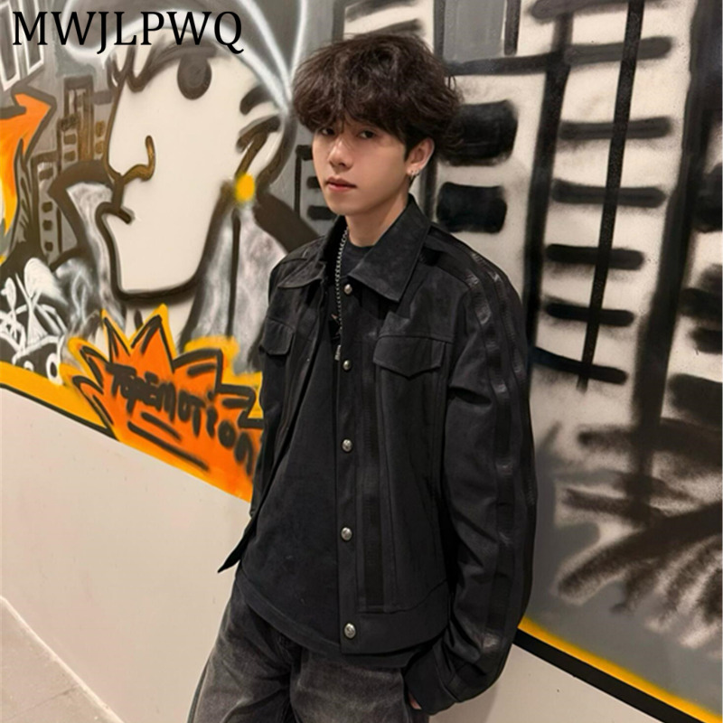 MWJLPWQ Retro Black Suede Spli - Leather Work Jacket Mens ulasan dan harga
