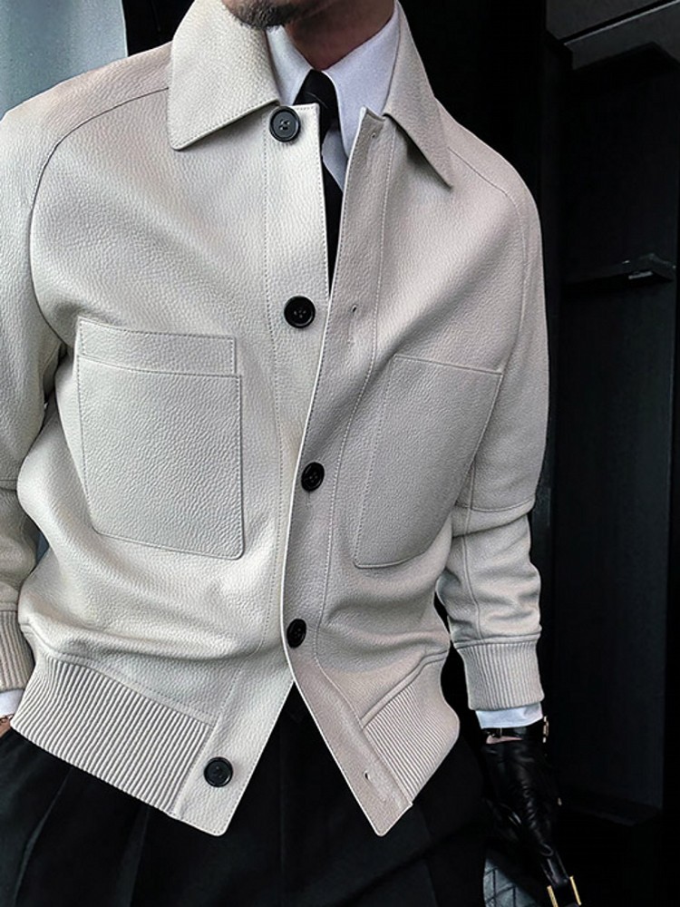 Italian Designer Mens Business - Leather Work Jacket Mens ulasan dan harga