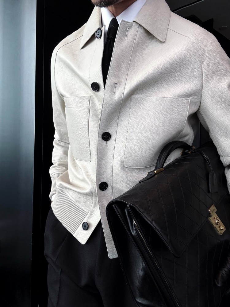 Italian Designer Mens Business - Leather Work Jacket Mens ulasan dan harga