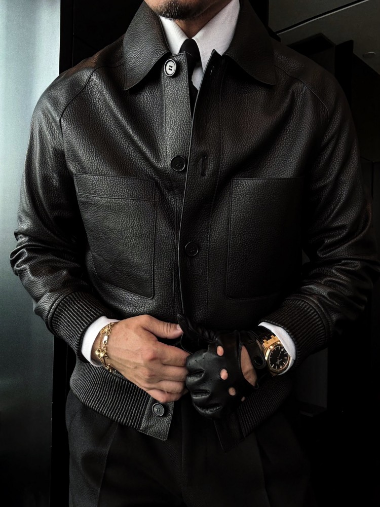 Italian Designer Mens Business - Leather Work Jacket Mens ulasan dan harga
