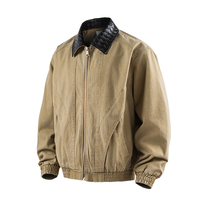Mens Vintage American Washed D - Leather Work Jacket Mens ulasan dan harga
