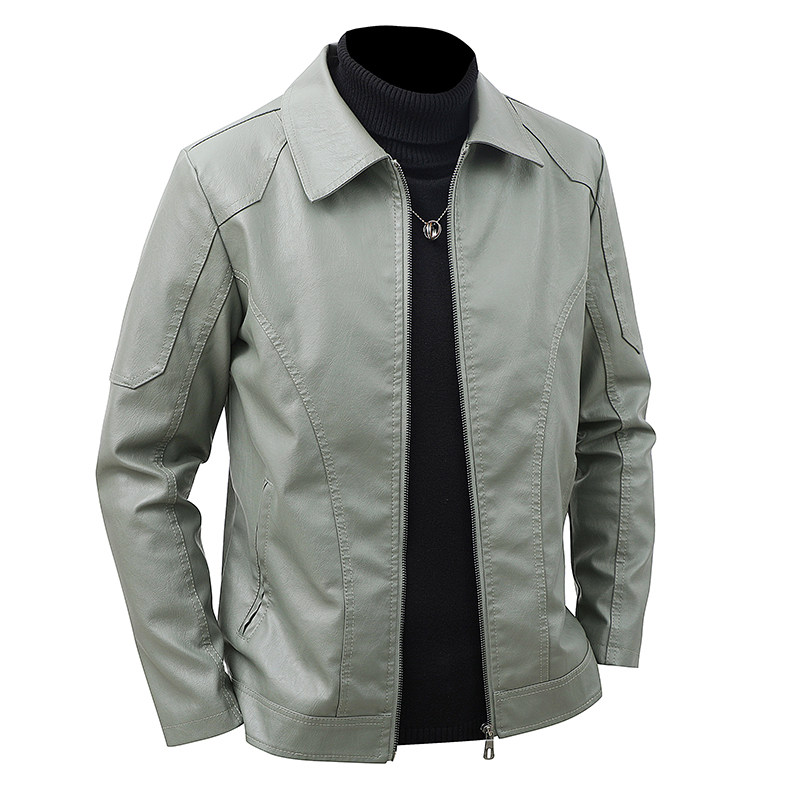 Men's Lapel Leather Jacket Spr - Leather Work Jacket Mens ulasan dan harga