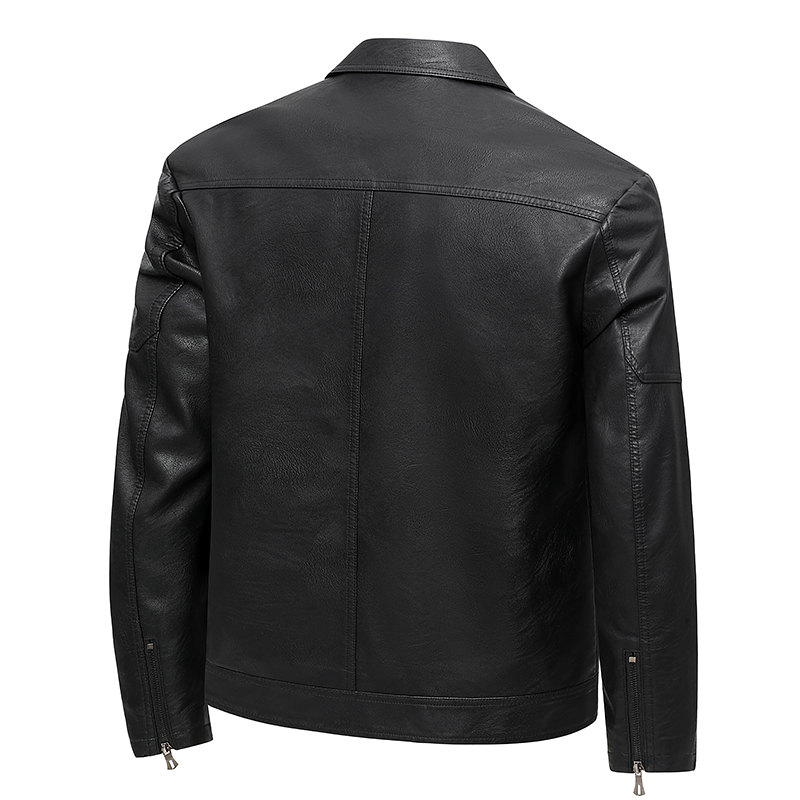Men's Lapel Leather Jacket Spr - Leather Work Jacket Mens ulasan dan harga