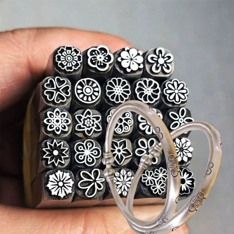 5/7mm Flower Pattern Metal Sta - Leatherwork Embossing ulasan dan harga