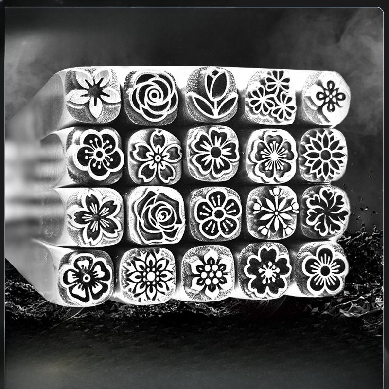 5/7mm Flower Pattern Metal Sta - Leatherwork Embossing ulasan dan harga