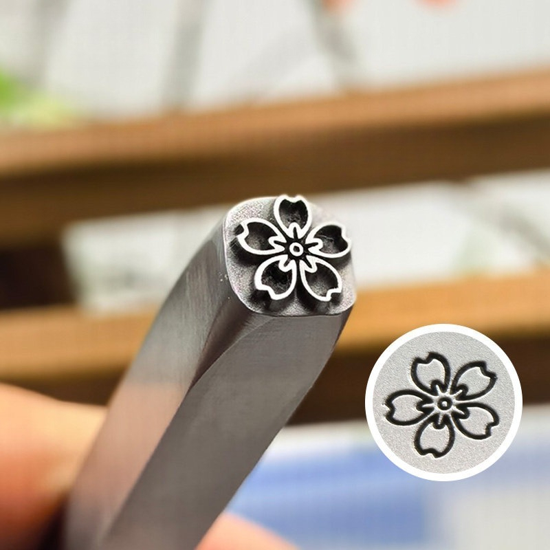 5/7mm Flower Pattern Metal Sta - Leatherwork Embossing ulasan dan harga