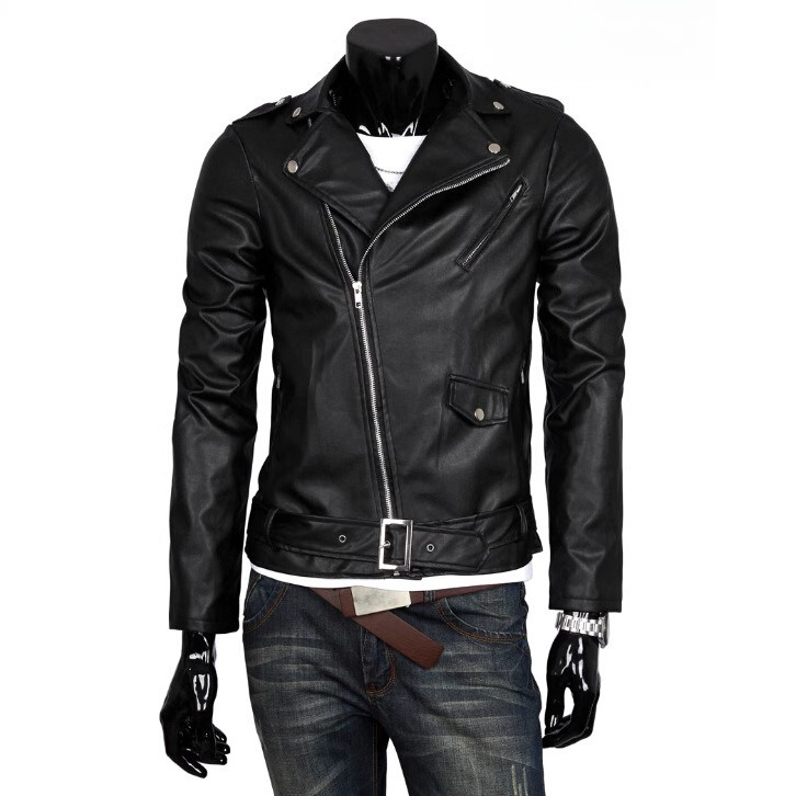 Men Vintage Faux Leather Motor - Leather Work Jacket Mens ulasan dan harga