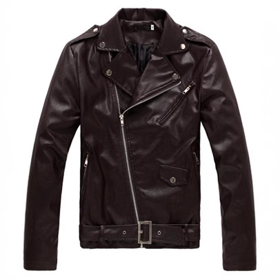Men Vintage Faux Leather Motor - Leather Work Jacket Mens ulasan dan harga