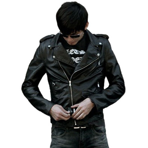 Men Vintage Faux Leather Motor - Leather Work Jacket Mens ulasan dan harga