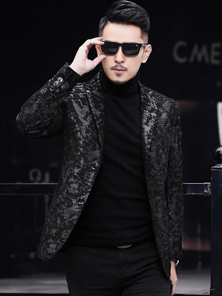 Business Men Work Slim Fit Rea - Leather Work Jacket Mens ulasan dan harga