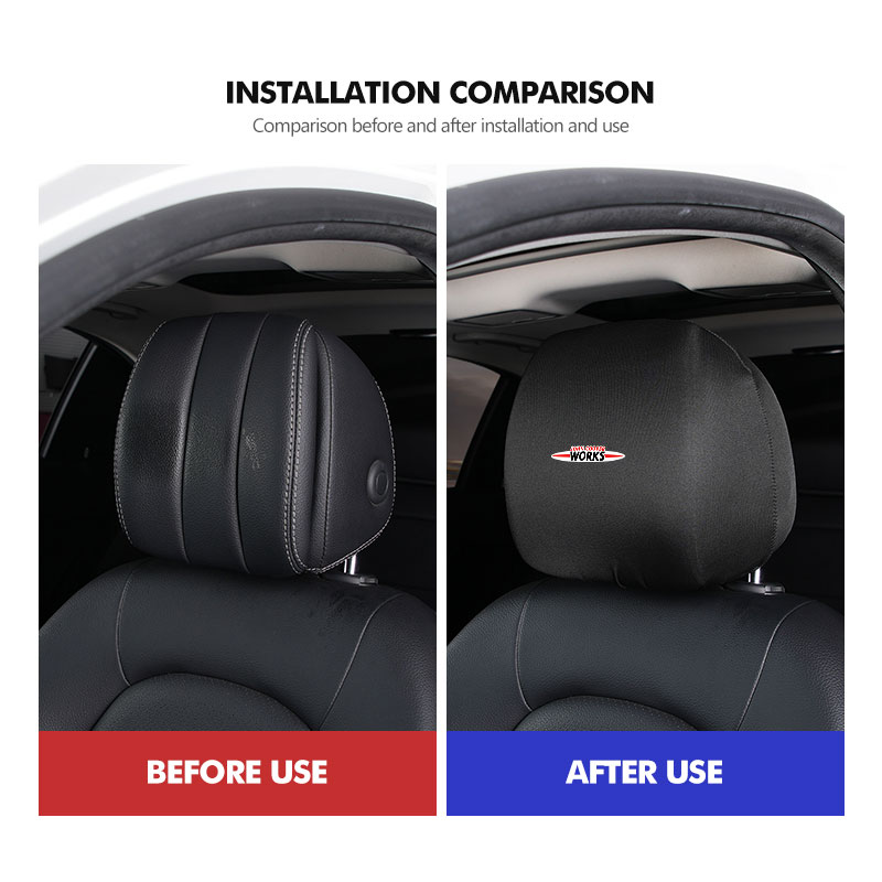 For MINI Car Seat Headrest Cov - Leather Work For Car ulasan dan harga