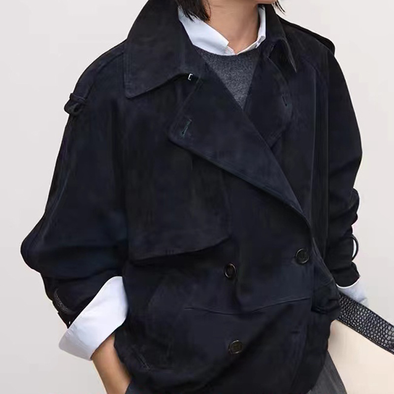 Real Suede Jacket Autumn Women - Leather Work For Kids ulasan dan harga