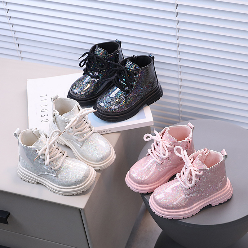 Autumn Winter Children Glitter - Leather Work For Kids ulasan dan harga