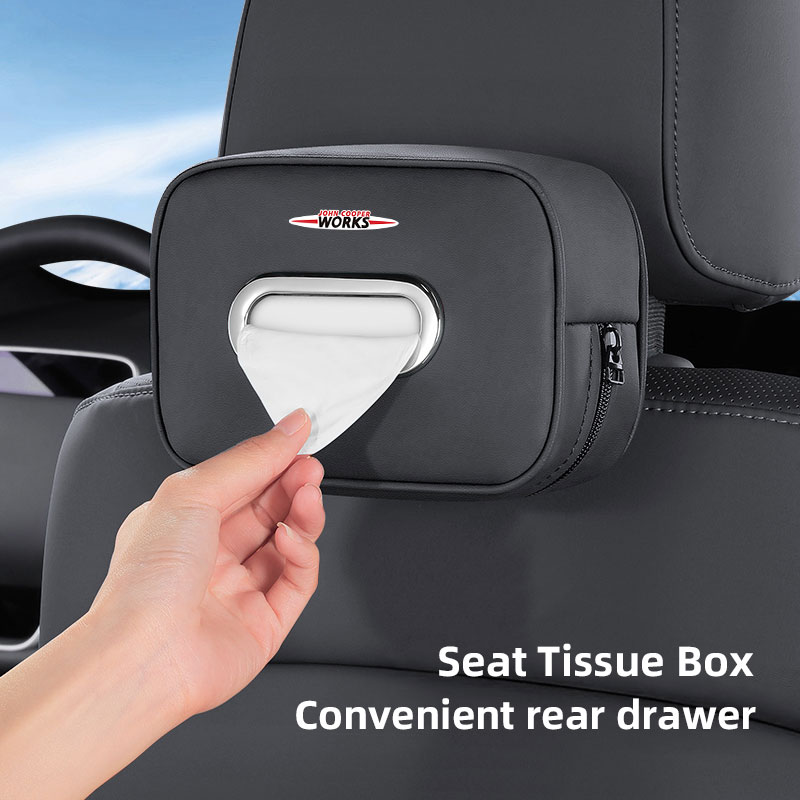 Car Tissue Storage Box Organiz - Leather Work For Car ulasan dan harga