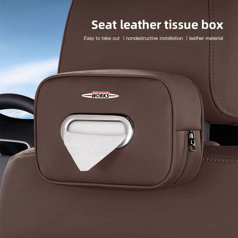 Car Tissue Storage Box Organiz - Leather Work For Car ulasan dan harga